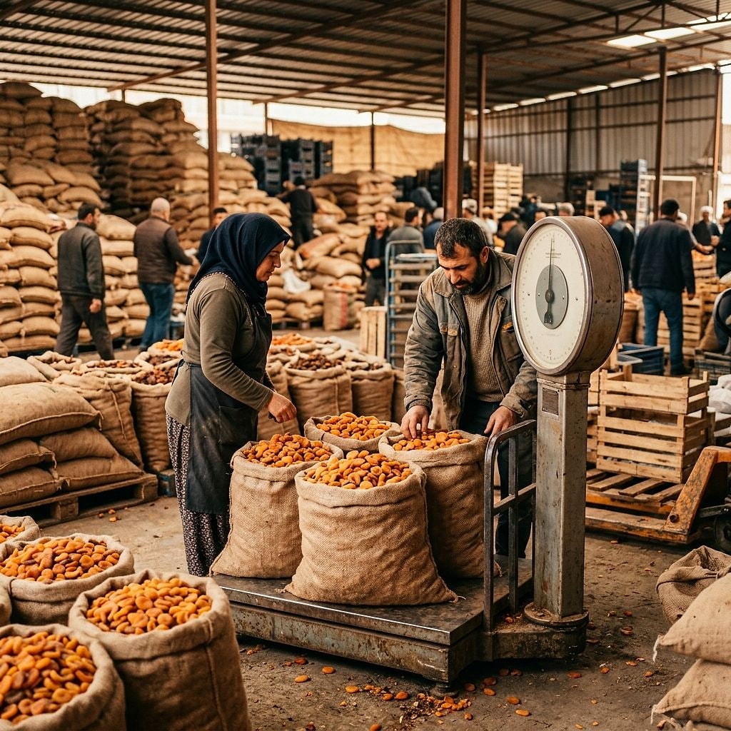 Kayısı alımında kantar — tartının ve belgenin üreticinin eline geçen rakamı belirlemesi